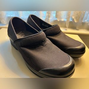 Dansko black canvas Vegan slip on shoes, size 41